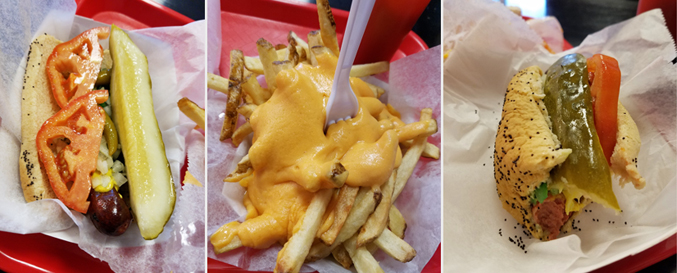 poochie's char dog & merkt's cheese fries