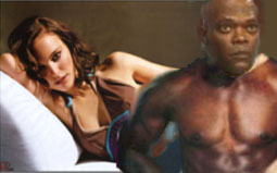 Mace Windu and Princess Amidala in a tender moment.